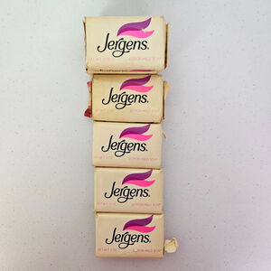 Vintage Jergens Lotion Mild Soap 6-3oz bars Original Wrapper Bathroom Decor Prop